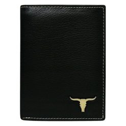 Portfel męski skórzany Buffalo Wild RM-04-BAW 3. Czarne portfele męskie BUFFALO WILD, bez wzorów, ze skóry. Za 109,90 zł.