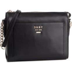 Torebka DKNY - Hutton-Tz Box Cbody R84EA932 Blk/Gold BGD. Czarne listonoszki damskie DKNY, bez wzorów, ze skóry, na ramię, bez dodatków. Za 979,00 zł.