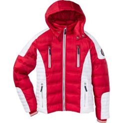 Kurtka zimowa pikowana Regular Fit bonprix czerwono-biały. Czerwone płaszcze męskie bonprix, na zimę, m, bez wzorów. Za 124,99 zł.