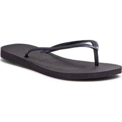 Japonki HAVAIANAS - Slim 40000300090 Black. Czarne klapki damskie Havaianas, bez wzorów, z tworzywa sztucznego, bez obcasa. W wyprzedaży za 99,00 zł.