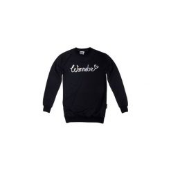 Bluza Wannabe. Czarne bluzy damskie Harp Team, s, z nadrukiem, z bawełny, z długim rękawem, długie, bez kaptura. Za 229,00 zł.