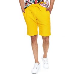 Szorty dzianinowe gładkie. Żółte spodenki i szorty męskie Top Secret, na lato, s, bez wzorów, z dzianiny, eleganckie, krótkie. W wyprzedaży za 34,99 zł.