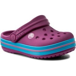 Klapki CROCS - Crocband Clog K 204537 Vibrant Violet. Fioletowe sandały dziewczęce marki Crocs, z tworzywa sztucznego, bez zapięcia. W wyprzedaży za 129,00 zł.