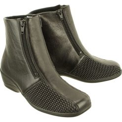 COMFORTABEL 990866-1 schwarz, botki damskie. Botki damskie Comfortabel, ze skóry, bez obcasa, na zamek. Za 359,90 zł.