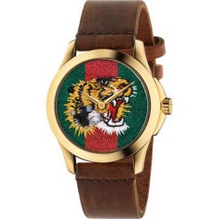 ZEGAREK GUCCI YA126497. Brązowe zegarki męskie marki GUCCI. Za 3590,00 zł.