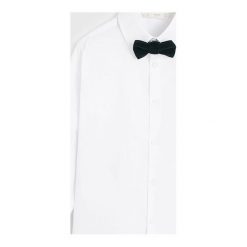 Mango Kids - Koszula dziecięca Pajarita 110-164 cm. Białe koszule chłopięce z elastanu, eleganckie, długie. W wyprzedaży za 49,90 zł.
