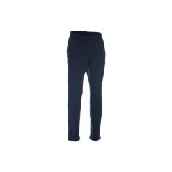 Spodnie dresowe regular Gym & Pilates 100 męskie. Niebieskie spodnie męskie DOMYOS, na co dzień, s, bez wzorów, z bawełny. Za 29,99 zł.