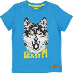 Nativo - T-shirt dziecięcy 104-122 cm. Niebieskie t-shirty męskie marki Nativo, z nadrukiem, z bawełny. W wyprzedaży za 21,90 zł.
