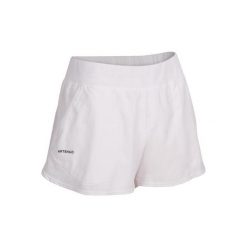 Spodenki tenis Sh Soft 500 damskie. Białe szorty damskie marki ARTENGO, xs, w paski, z elastanu. Za 49,99 zł.