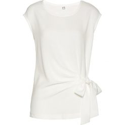 Bluzka shirtowa bonprix biały. Białe bluzki z odkrytymi ramionami marki bonprix, z tkaniny. Za 59,99 zł.