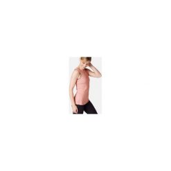 Koszulka bez rękawów Gym & Pilates 500 damska. Różowe koszulki damskie DOMYOS, s, bez wzorów, z elastanu, bez kołnierzyka, bez rękawów. Za 19,99 zł.
