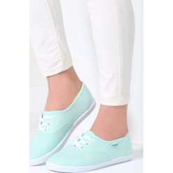Trampki damskie slip on: Miętowe Tenisówki Morning Is Come