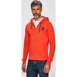 Diesel - Bluza. Czerwone bluzy męskie Diesel, s, bez wzorów, z bawełny, z kapturem, bez rękawów, z kapturem. Za 329,90 zł.