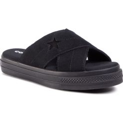 Klapki CONVERSE - One Star Sandal Slip 564149C Black/Black/Black. Czarne klapki damskie Converse, ze skóry. Za 179,00 zł.