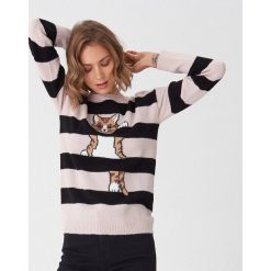 Sweter z kotem - Paski. Swetry damskie House, s, w paski, bez rękawów, bez kaptura. Za 79,99 zł.