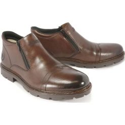 RIEKER 12194-25 brown, botki męskie. Brązowe botki męskie Rieker, na zamek. Za 329,90 zł.