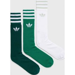 Adidas Originals - Skarpety (3-pack). Zielone skarpetki męskie adidas Originals, bez wzorów, z elastanu. Za 59,90 zł.