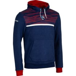 Bluza z kapturem Hoodie do rugby dla kibiców Rugby 2019 Francja męska. Niebieskie bluzy męskie OFFLOAD, m, bez wzorów, z bawełny, z kapturem, bez rękawów, z kapturem. Za 109,99 zł.