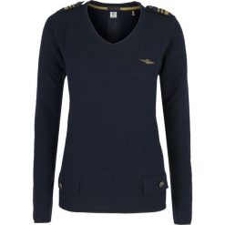 Sweter Aeronautica Militare. Niebieskie swetry damskie Aeronautica Militare, s, bez wzorów, bez rękawów, bez kaptura. Za 439,00 zł.