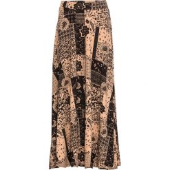 Spódnica shirtowa bonprix beżowo-czarny wzorzysty. Spódniczki damskie bonprix. Za 59,99 zł.