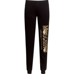 Spodnie MOSCHINO UNDERWEAR. Czarne spodnie damskie Moschino Underwear, z bawełny. W wyprzedaży za 350,00 zł.