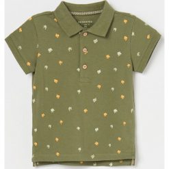 Koszulka polo z zapięciem na guziki - Khaki. Brązowe koszulki męskie Reserved, m, bez wzorów, polo, bez rękawów. Za 24,99 zł.