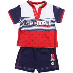 T-shirty chłopięce z krótkim rękawem: 2-częściowy zestaw w kolorze czerwono-niebiesko-białym