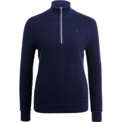 Polo Ralph Lauren Golf WINDBLOCK Sweter french navy. Niebieskie swetry damskie marki Polo Ralph Lauren Golf, xs, bez wzorów, z wełny, bez rękawów, bez kaptura, na golfa. W wyprzedaży za 799,20 zł.
