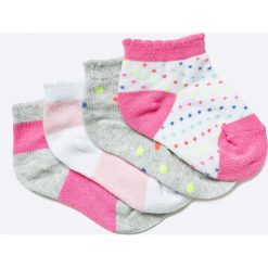Blukids - Skarpetki dziecięce (4-pack). Różowe skarpetki dziewczęce Blukids, bez wzorów, z elastanu. W wyprzedaży za 14,90 zł.