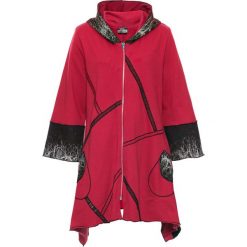 Bluza rozpinana bonprix czerwono-kolorowy. Czerwone bluzy rozpinane damskie bonprix, w kolorowe wzory, z długim rękawem, długie. Za 149,99 zł.
