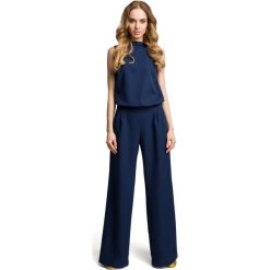 ALETA Kombinezon bez rękawów - granatowy. Niebieskie kombinezony eleganckie damskie marki Moe, s, bez rękawów. Za 189,00 zł.