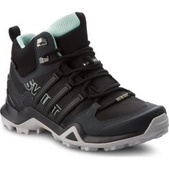 Buty adidas - Terrex Swift R2 Mid Gtx W GORE-TEX CM7651 Cblack/Cblack/Ashgrn. Czarne buty sportowe damskie Adidas, bez wzorów, z tkaniny, sportowe, outdoorowe, adidas terrex, gore-tex. W wyprzedaży za 549,00 zł.