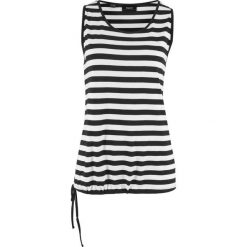 Top w paski bonprix czarno-biały w paski. Białe topy damskie bonprix, w paski. Za 34,99 zł.