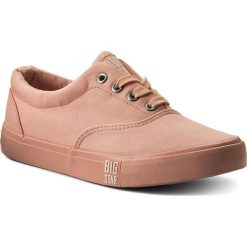 Tenisówki BIG STAR - AA274890 Pink. Różowe półbuty damskie marki BIG STAR, bez wzorów, z gumy, bez zapięcia. Za 89,00 zł.