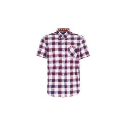 Koszule z krótkim rękawem Desigual SURETEC. Niebieskie koszule męskie Desigual, s, bez wzorów, bez kołnierzyka, z krótkim rękawem. Za 279,20 zł.
