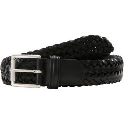 Anderson's WOVEN BELT Pasek pleciony black. Czarne paski męskie Anderson's, w paski, z materiału. Za 509,00 zł.