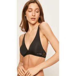Tommy Hilfiger - Biustonosz. Czarne biustonosze TOMMY HILFIGER, z haftami, z elastanu. W wyprzedaży za 129,90 zł.