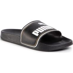 Klapki PUMA - Leadcat Ftr 372276 01 Puma Black/Puma Team Gold/Pw. Czarne klapki damskie Puma, bez wzorów, ze skóry ekologicznej, bez obcasa. W wyprzedaży za 89,99 zł.