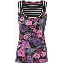 Marc Cain Sports - Top damski, lila. Szare topy damskie marki Marc Cain Sports, w paski, bez kołnierzyka. Za 439,95 zł.