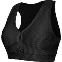 Stanik sportowy push-up Fantasy - black. Czarne topy damskie FJ!, m, bez wzorów, z elastanu, na fitness i siłownię. W wyprzedaży za 138,58 zł.
