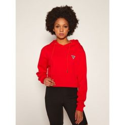 Bluza Guess Mini Triangle Fleec W0BQ09 K7UW2. Czerwone bluzy damskie Guess, m, z aplikacjami, bez rękawów, bez kaptura. Za 369,00 zł.