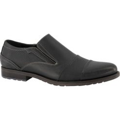 Półbuty męskie Venice czarne. Czarne buty wizytowe męskie Venice, z materiału, bez zapięcia. Za 119,90 zł.