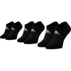 Zestaw 3 par niskich skarpet unisex adidas - Cush Low 3PP DZ9385 Black/Black/Black. Czarne skarpetki damskie Adidas, bez wzorów, z elastanu. Za 39,00 zł.