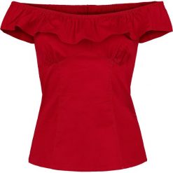 Hell Bunny Rio Top Koszulka damska czerwony. Czerwone koszulki damskie marki Hell Bunny, l, bez wzorów, bez kołnierzyka. Za 121,90 zł.
