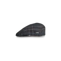 Szary kaszkiet/czapka w kratę z nausznikami G17. Szare czapki męskie Modini Moda Męska, bez wzorów, z poliesteru, casualowe. Za 126,00 zł.