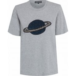 T-shirt damski MARKUS LUPFER LARGE SEQUIN PLANET. Szare bluzki damskie Markus Lupfer, z aplikacjami, z bawełny, bez kołnierzyka. W wyprzedaży za 363,00 zł.