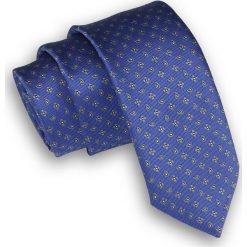 Niebiesko-Szary Elegancki Krawat Męski -ALTIES- 6 cm, w Drobne Kwiaty i Paisley KRALTS0301. Niebieskie krawaty męskie Alties, w kwiaty, z tkaniny, eleganckie. Za 40,00 zł.