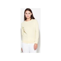 Bluza K272 Żółty. Żółte bluzy damskie KATRUS, m, bez wzorów, z tkaniny, z długim rękawem, długie, bez kaptura. Za 89,00 zł.