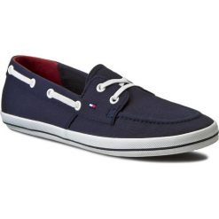 Mokasyny TOMMY HILFIGER - Victoria 11D FW56819049 Midnight 403. Niebieskie mokasyny damskie TOMMY HILFIGER, z materiału. W wyprzedaży za 169,00 zł.