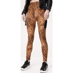 Camelowe Legginsy Total Look. Brązowe legginsy damskie Born2be, s, bez wzorów, z dzianiny, klasyczne. Za 49,99 zł.